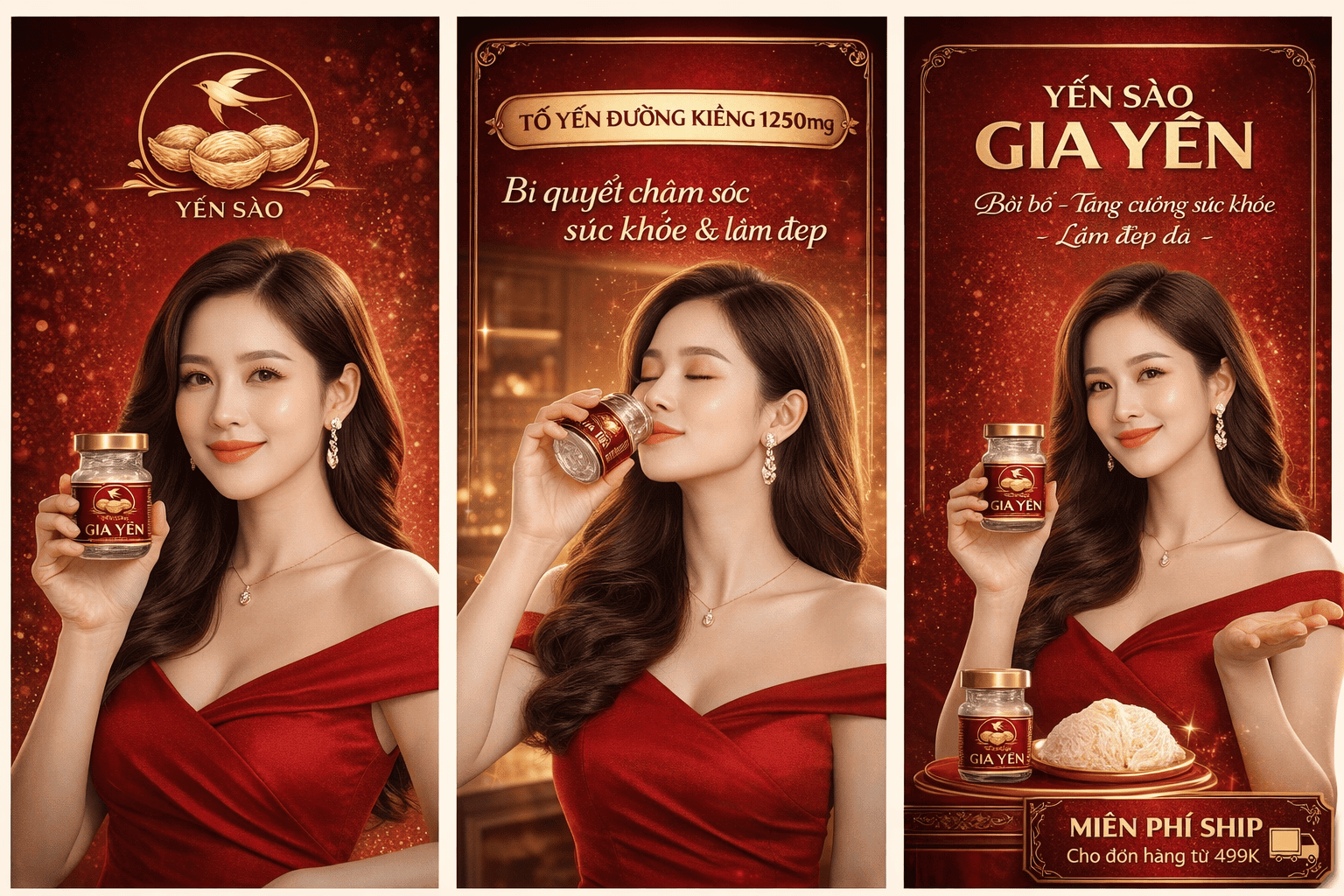 Yến Không Đường 1250mg Tổ Yến