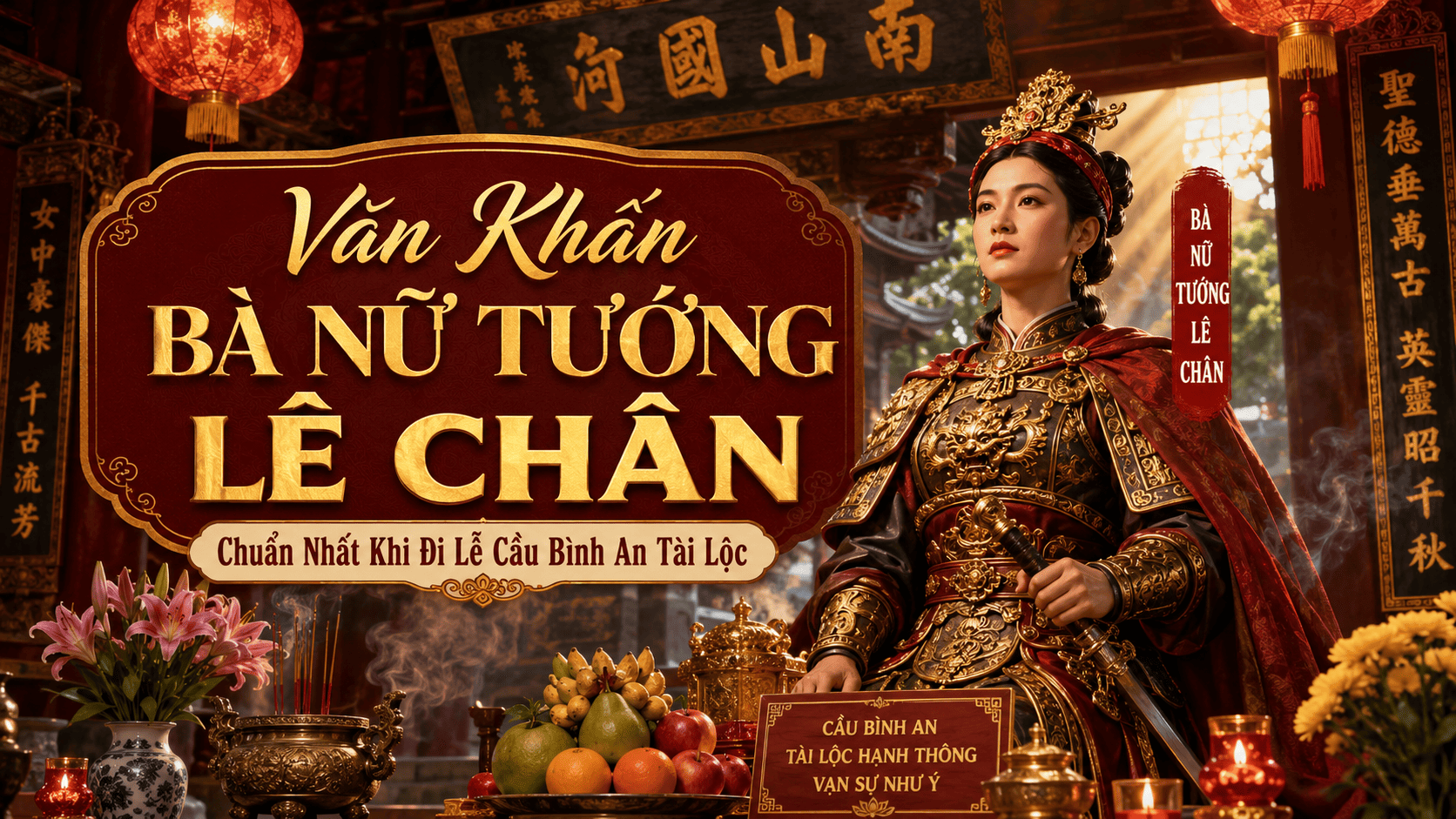 Văn Khấn Bà Nữ Tướng Lê Chân Chuẩn Nhất Khi Đi Lễ Cầu Bình An Tài Lộc
